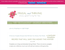 Tablet Screenshot of frugalandthriving.com.au